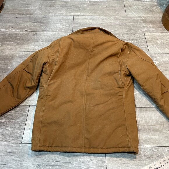 Carhartt C003 men's duck traditional coat brown "White River" patch Small - Picture 10 of 11